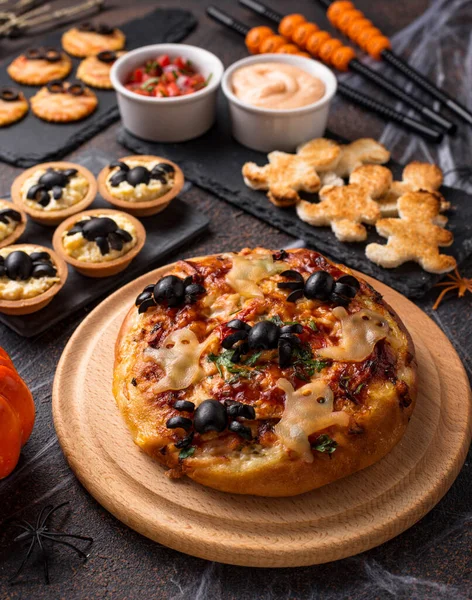 Scary appetizers for Halloween party — Stock Photo, Image