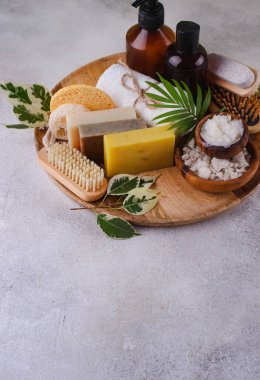 Yeniden kullanılabilir cilt aksesuarları. Sıfır atık sürdürülebilir yaşam tarzı kavramı