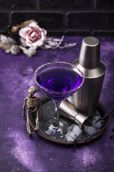 Halloween lila Lavendel Margarita Cocktail — Stockfoto