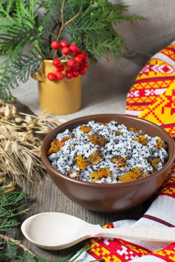 kutia - geleneksel Noel tatlı yemek Ukrayna, Beyaz Rusya ve