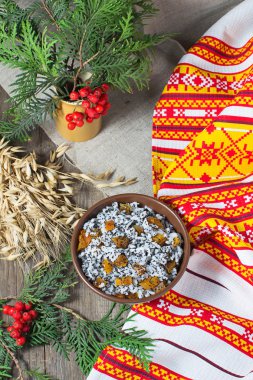 kutia - geleneksel Noel tatlı yemek Ukrayna, Beyaz Rusya ve
