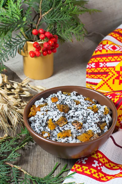 Kutia - traditional Christmas sweet meal in Ukraine, Belarus and — Stock Photo, Image