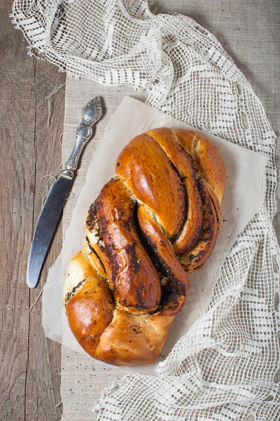 Traditional  Christmas poppy seed cake — Stock Photo, Image