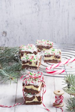 Noel kek çikolata ve krema peyniri ile 