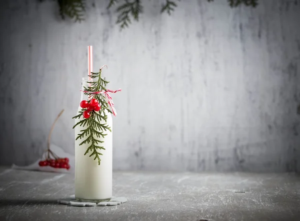Bottle of milk with grunge toned — Stock Photo, Image