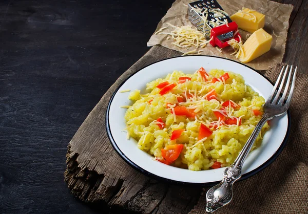 Risotto with cheese and pepper — Stock Photo, Image