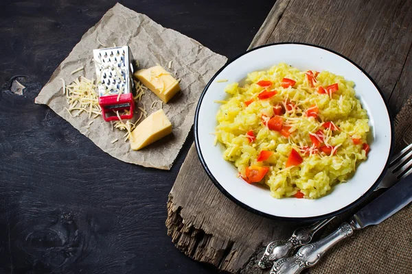 Risotto with cheese and pepper — Stock Photo, Image