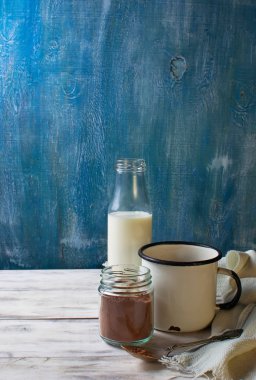 Kakao içki yemek pişirmek için malzemeler 