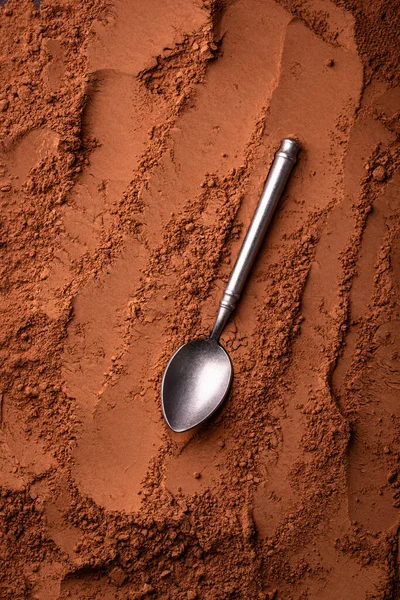 Kakao tozu, doğal çikolata ürünü dokusu arka plan