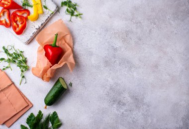 Balmumu ambalaj. Yeniden kullanılabilir plastik yaşam konsepti