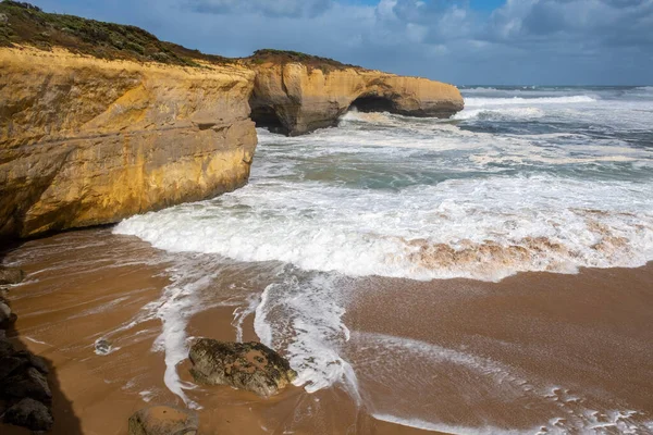 London Bridge Rock Formation Great Ocean Road Victoria Australia — Fotografia de Stock