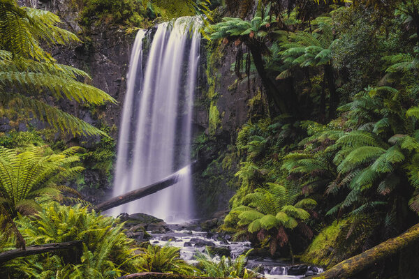Beautiful Hopetoun falls in the Otways, Victoria, Australia