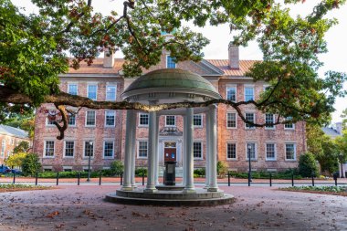 Chapel Hill, NC / USA - October 22, 2020: The Old Well in front of the South Building on the campus of the University of North Carolina clipart