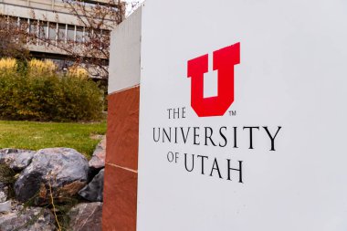 Salt Lake City, UT / USA - 6 Kasım 2020: Utah Üniversitesi için imza