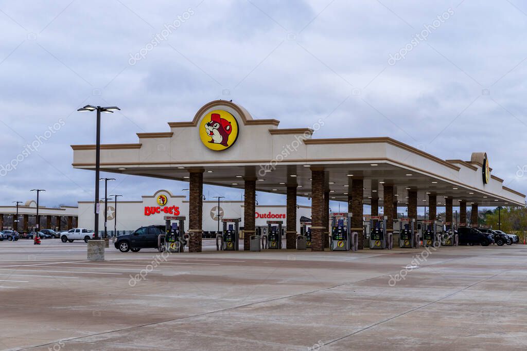 Luling, TX, USA - December 31, 2020: Buc-ee's Convenience store and gas station