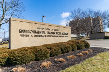 Cincinnati, OH - February 27, 2021: United States Environmental Protection Agency Andrew W. Breidenbach Environmental Research Center clipart