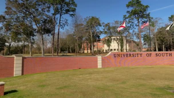Mobile Janeiro 2021 Universidade Alabama Sul Assina Sinaliza — Vídeo de Stock