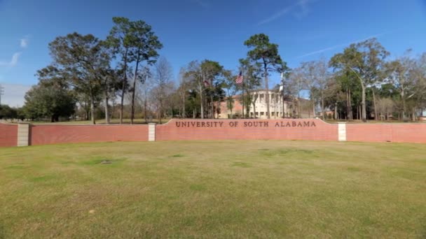 Mobile January 2021 University South Alabama Sign Flags — 图库视频影像