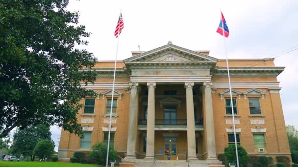 Jones County Court Thouse Ellisville — стоковое видео