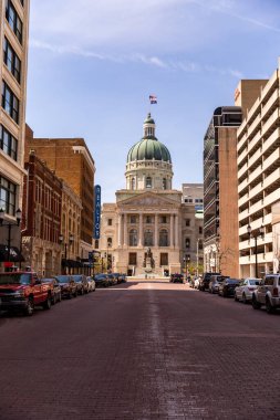 Indianapolis, IN - 30 Mart 2021 Indianapolis 'teki Indiana State Capitol Binası