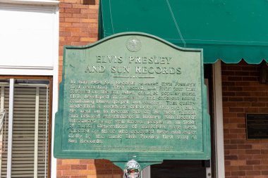 Memphis, TN / USA: Elvis Presley ve Sun Records Tarihsel Marker Memphis, Tn.