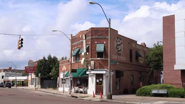 Memphis Sun Studio Memphis Casa Sun Records Primeiro Disco Elvis — Vídeo de Stock