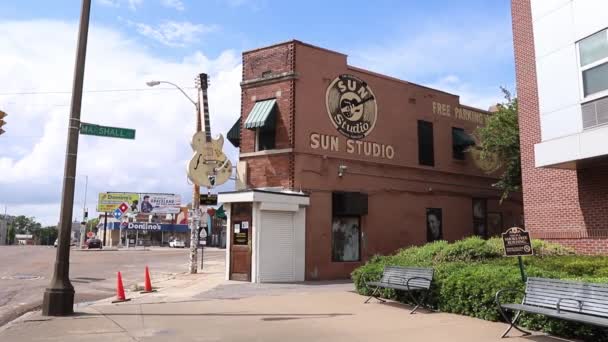 Memphis Sun Studio Memphisben Sun Records Elvis Presley Első Lemezének — Stock videók
