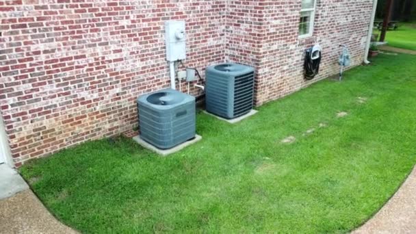 Hvac家庭旁边的空调系统 — 图库视频影像