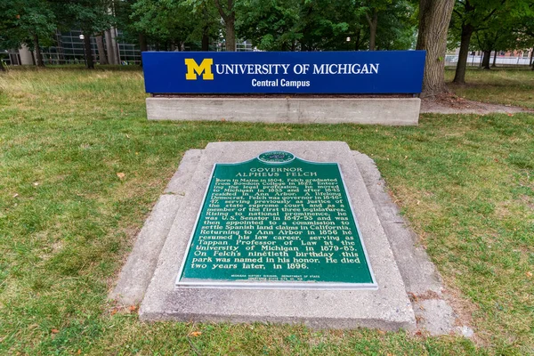 Ann Arbor 2021 Unterzeichnung Der Universität Michigan — Stockfoto