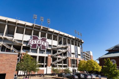 Starkville, MS-2021: Davis Wade Stadyumu, Mississippi State Bulldogs futbol takımının evi.