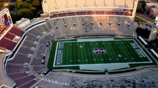 Davis Wade Stadium Starkville Home Mississippi State Bulldogs Football Team — Stock Video