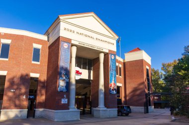 Oxford, MS - 31 Ekim 2025: Swayze Field Oxford Üniversitesi Stadyumu, Mississippi Rebels Üniversitesi kolej beyzbol takımı 2022 NCAA Ulusal Şampiyonları 'nın evidir..