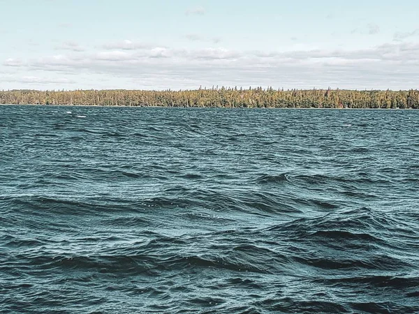 Windy Lake Sunrise Child Lake Duck Mountain Provincial Park Manitoba Stock Photo