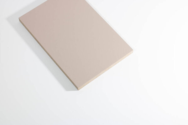 Chipboard wood on white background
