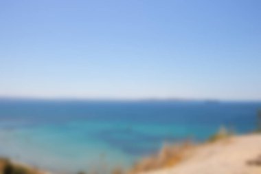 Filipinler 'de bulanık. Bali, Endonezya' da tropik plaj.