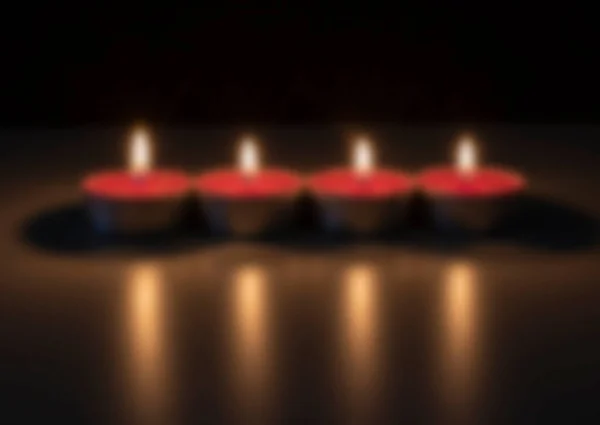 Κόκκινα Κεριά Μαύρο Φόντο — Φωτογραφία Αρχείου