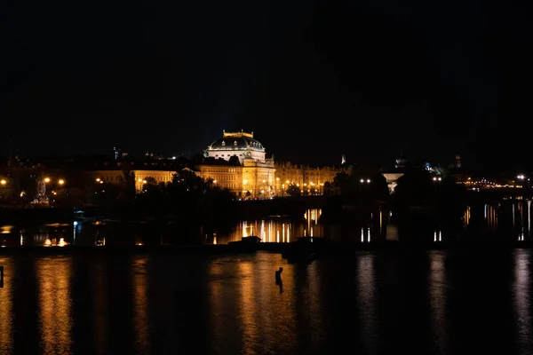 Çek Cumhuriyeti Nin Eski Prag Kasabasında Gece 1402 Den Itibaren — Stok fotoğraf