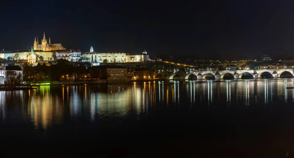 Panorama Del Castello Pago Chiesa San Vito Ponte Carlo Nel — Foto Stock