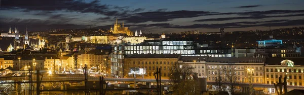 Panoramablick Auf Die Prager Burg Und Den Veitsdom Zentrum Von — Stockfoto