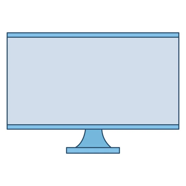 Modernes Computerdisplay Symbol Bildschirm Auf Der Tribüne Farbiges Vektorsymbol Isoliert — Stockvektor