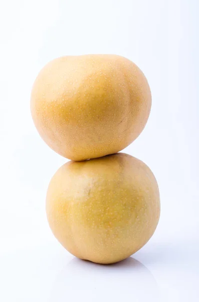 Päron Frukt Vit Bakgrund — Stockfoto