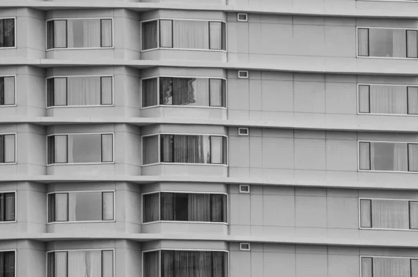 Office Building Windows Black White Image — Stock Photo, Image