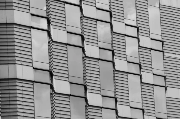 Office Building Windows Black White Image — Stock Photo, Image