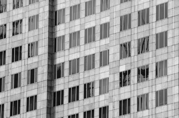 Office Building Windows Black White Image — Stock Photo, Image