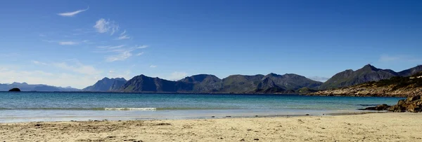 Lofoty plaża panorama — Zdjęcie stockowe