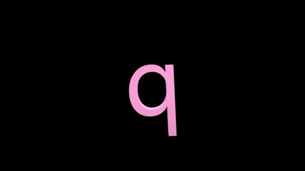 채널의 배경에 애니메이션 효과와 고립된 알파벳의 히좋다 — 비디오