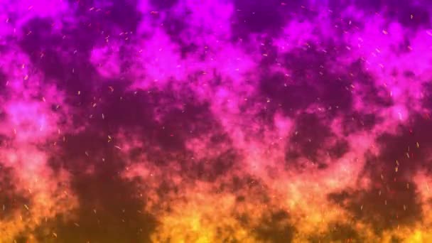 Abstract Animation Motion Particles Movement Glowing Particles Colored Dynamic Background — Stock Video