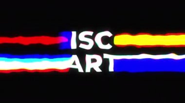 Disko partisi metni. Renkli tipografi metni. Eski tarz bir parti. 4K döngü animasyonu. Giriş metni. Gece kulüpleri, LED ekranlar, müzik videoları, sosyal medya, festival için Vj animasyonu. 80 'ler.