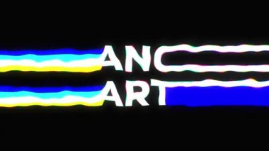 Dans partisi mesajı. Renkli tipografi metni. Eski tarz bir parti. 4K döngü animasyonu. Giriş metni. Gece kulüpleri, LED ekranlar, müzik videoları, sosyal medya, festival için Vj animasyonu.