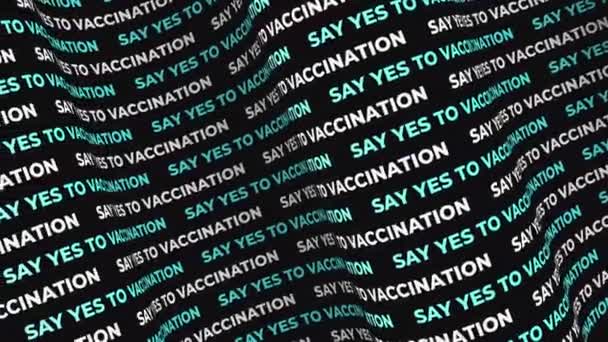Vacunación Contra Coronavirus Covid Mensaje Vacunación Animación Pidiendo Vacunación Contra — Vídeos de Stock